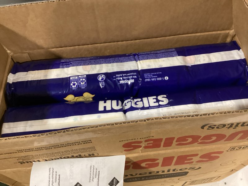 Condition photo showing New/Like New for huggies overnights 116 diapers size 4