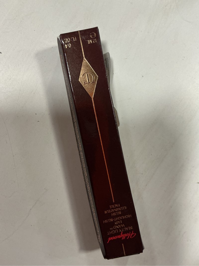 Condition photo showing New/Like New for Charlotte Tilbury Beauty Light Wand Liquid Highlighter Makeup - Soft-Focus Highlighter & Blush for Cheeks - Pearlescent, Weightless Radiant Finish Pinkgasm Sunset - rose pink