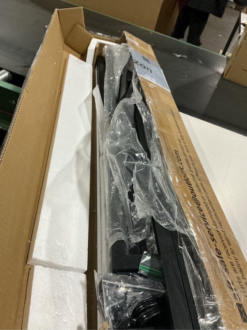 Condition photo showing As Is for GRLEAF 70" Sofa Table with Built-in Power Strip (4 AC Outlets & 4 USB Ports) – 4.9ft Power Cord, Metal Frame, Easy Assembly, Long Couch Table Behind Sofa, Hallway, Living Room and Home Office | Black Black 70in