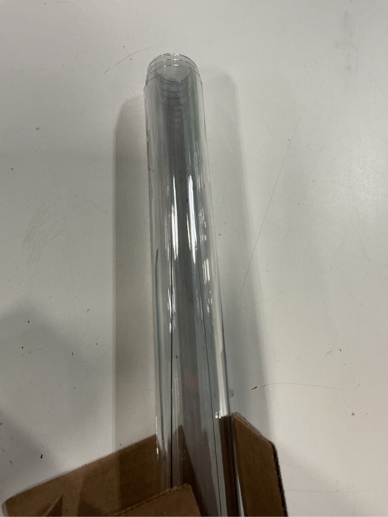 Condition photo showing As Is for rectanglar 27.6x55.2 in clear plastic table protector desk cover chair mat thicken transparent desk pad mat table cover protector table pad tablecloth for coffee table writing desk topper waterproof clear 27.6"x55.2"