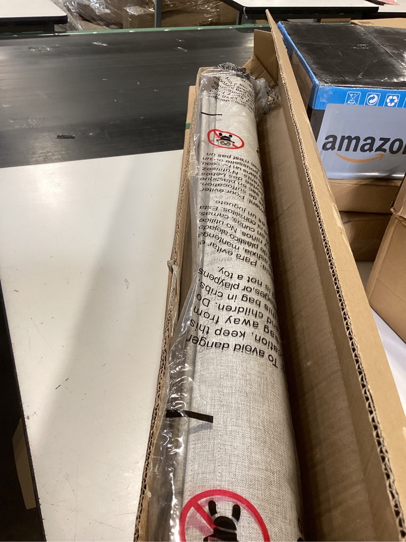 Condition photo showing Good Condition for lazblinds no drill roman shades for windows, cordless blackout window shades with uv protection, polyester fabric for bedroom & living room, 45" w x 64" h, beige blackout - faux linen - beige 45"w x 64"h