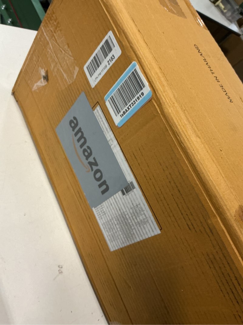 Condition photo showing Good Condition for Amazon Basics Solid Wood Saddle-Seat Kitchen Counter Barstool with Footrest, Easy Assembly - 24-Inch Height - Black - Set of 2 Black 24''