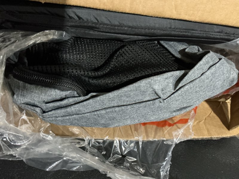 Condition photo showing As Is for pawzidea portable dog crate for car travel, collapsible pet travel crates for medium & large dogs, enclosed soft-sided car kennel carrier for backseat, secures w/seatbelt & headrest strap, chew-proof