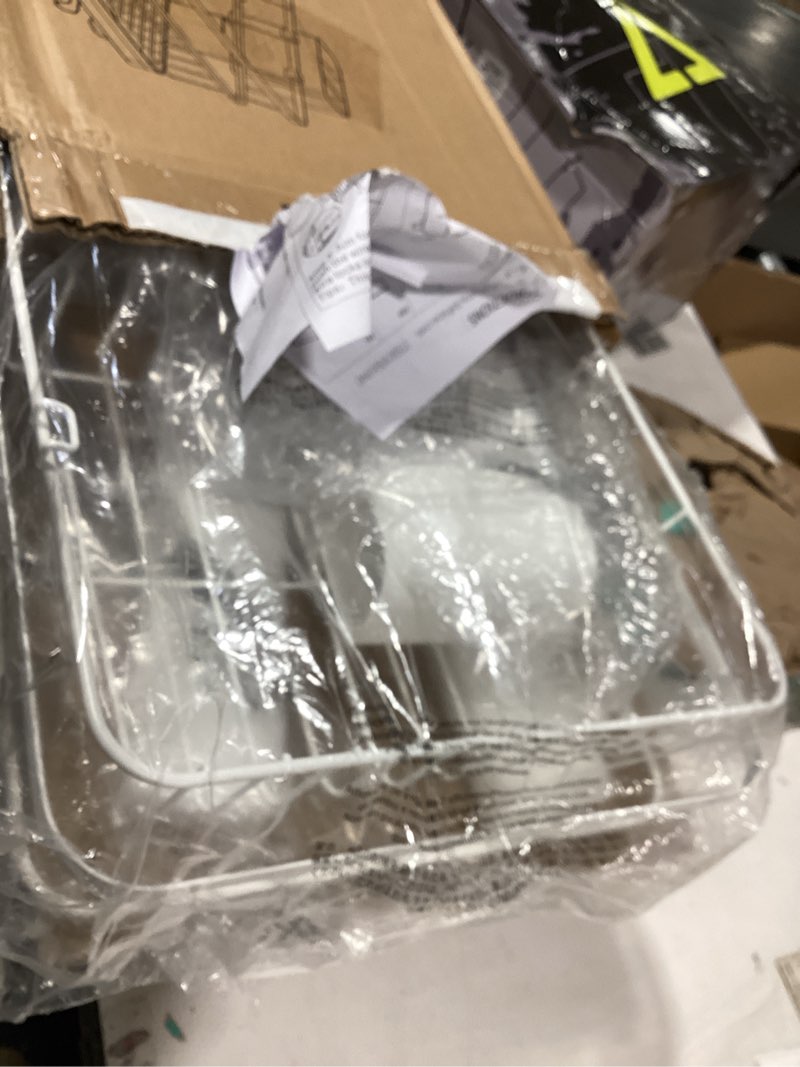 Condition photo showing Good Condition for similiar productdish drying rack & cutlery holder 2 piece set - compact sink-fitting dish drainer with rubberized undercoating, space-saving kitchen organizer for plates, cups, bowls & utensils in sink, silver