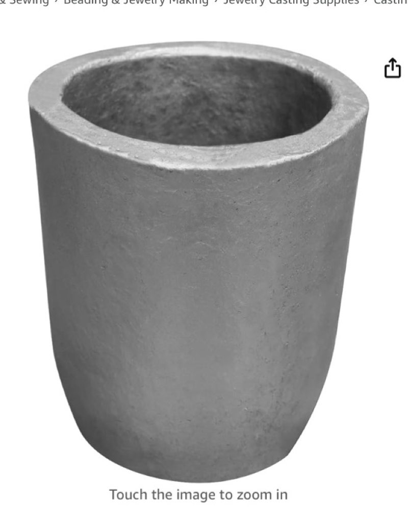 CANALHOUT Silicon Carbide Graphite Crucibles,Crucibles for Melting Metal,Withstand The High Temperature 1800?(3272°F),Melting Casting Refining Aluminum Gold Silver Copper (3.5KG No.3)