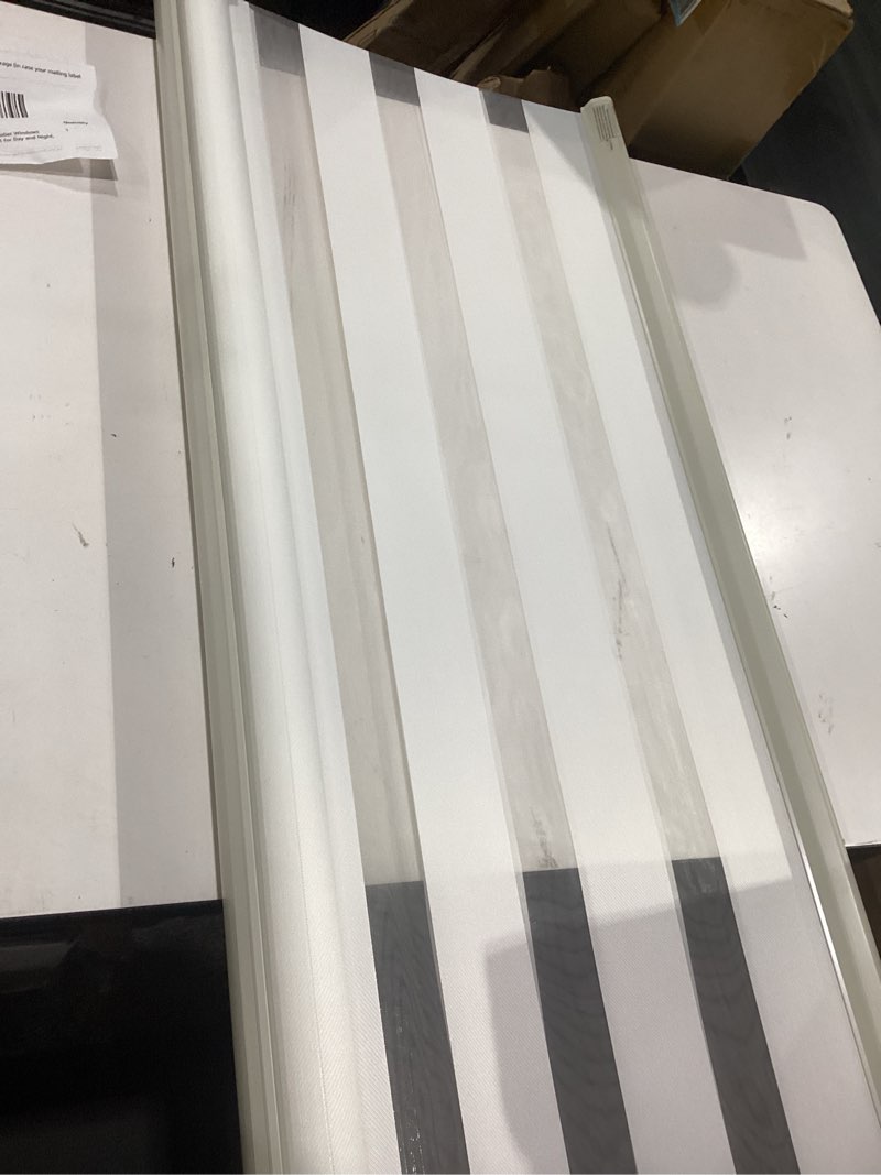 Condition photo showing Good Condition for persilux cordless zebra blinds for windows free-stop roller windows shades (24" w x 72" h, white) dual layer light control for day and night, light filtering sheer shades for home, easy to install 24"w x 72"h white