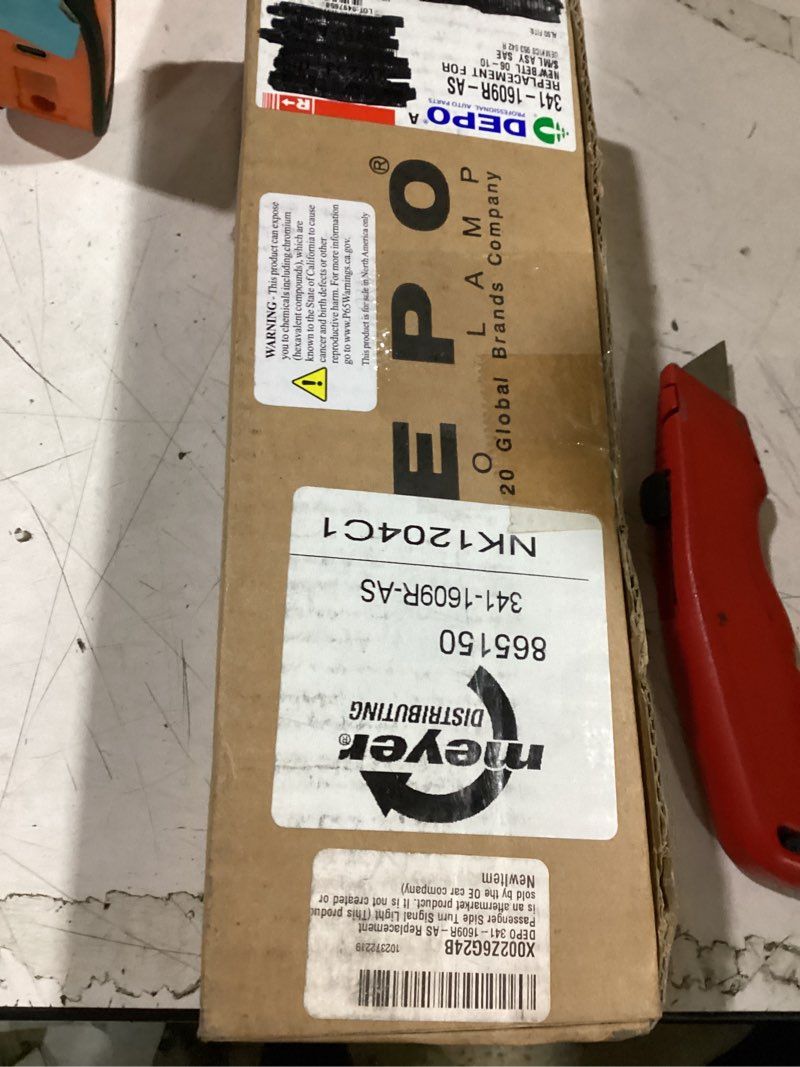 Condition photo showing Good Condition for depo 341-1609r-as replacement passenger side turn signal light (this product is an aftermarket product. it is not created or sold by the oe car company) passenger side (rh)