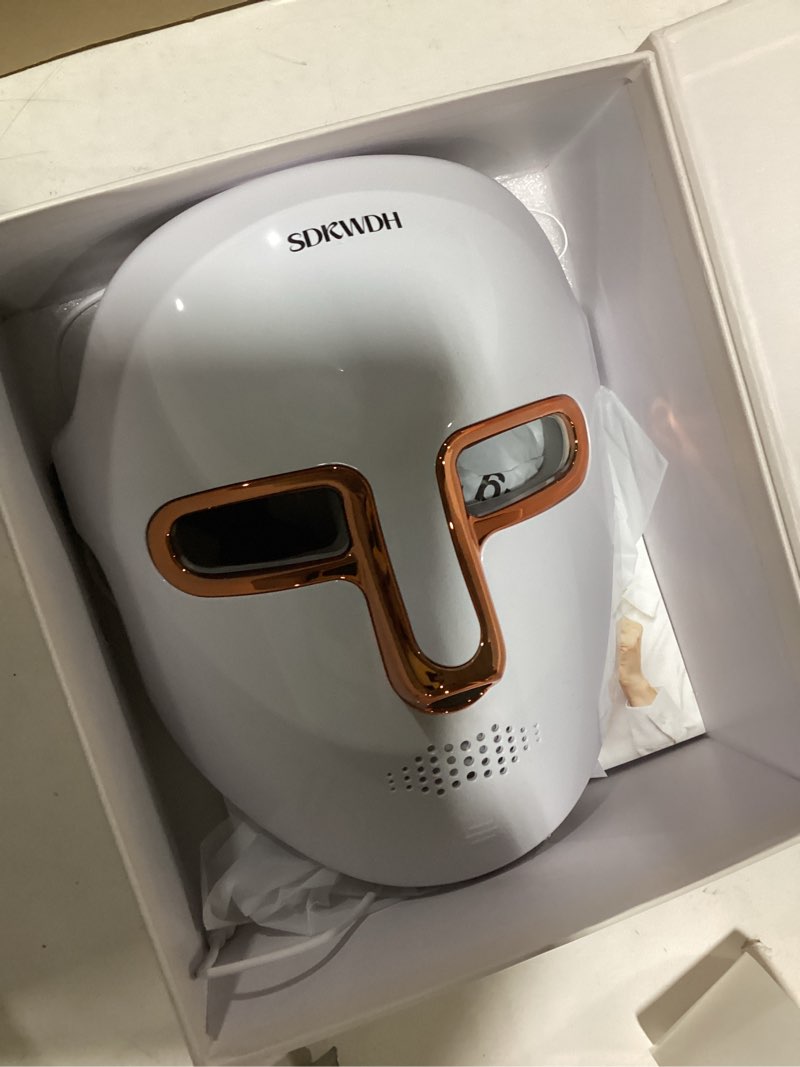 Condition photo showing New/Like New for Red Light Therapy for Face, Led Face Mask Light Therapy, Anti-Aging Infrared Therapy for Wrinkles, Fine Lines, 7-1 Colors LED Facial Skin Care Mask, Gold