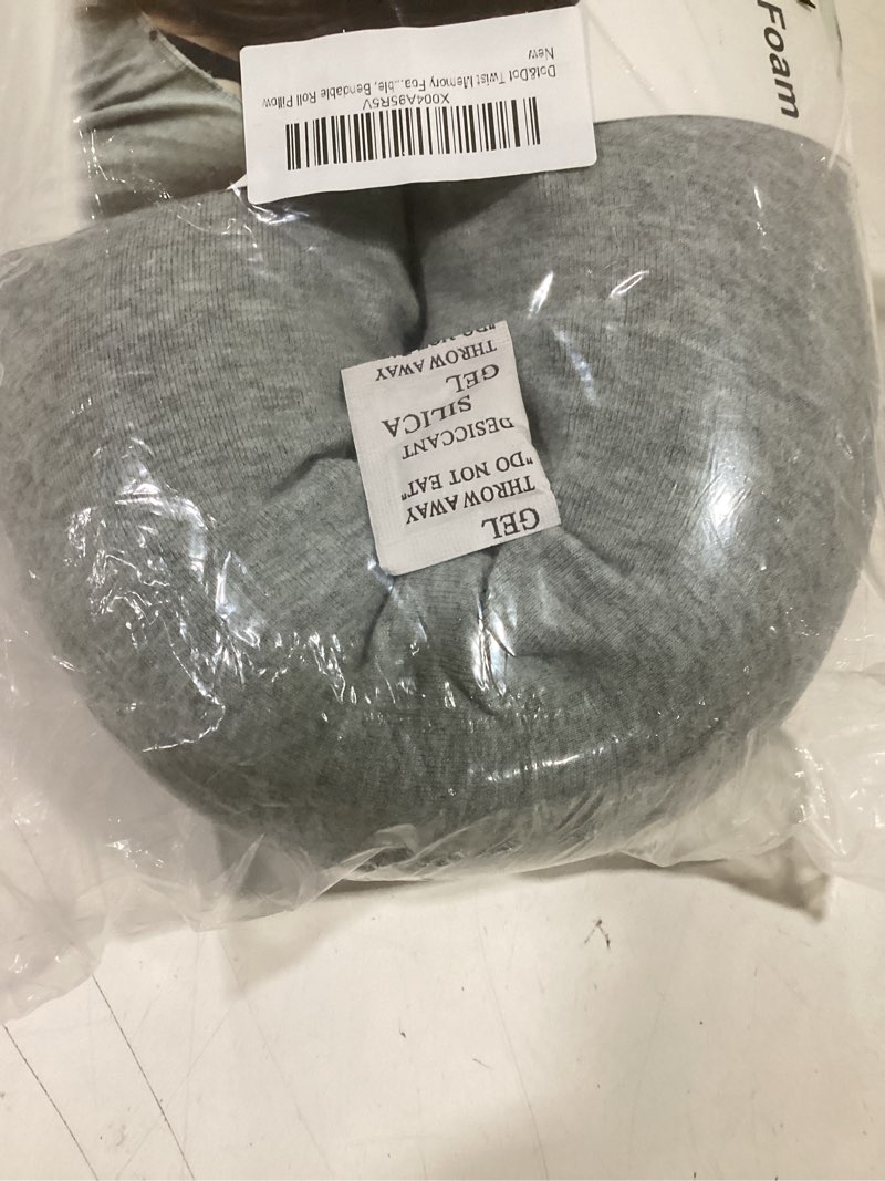 Condition photo showing Good Condition for dot&dot twist memory foam travel pillow for airplanes - travel neck pillow for sleeping - airplane pillow for neck support, chin, lumbar and leg - adjustable, bendable neck roll pillow gray standard (26")