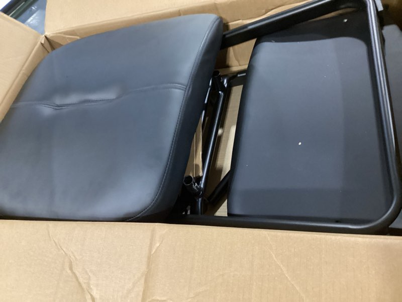Condition photo showing Good Condition for boss office products leather sled base side guest chair, black