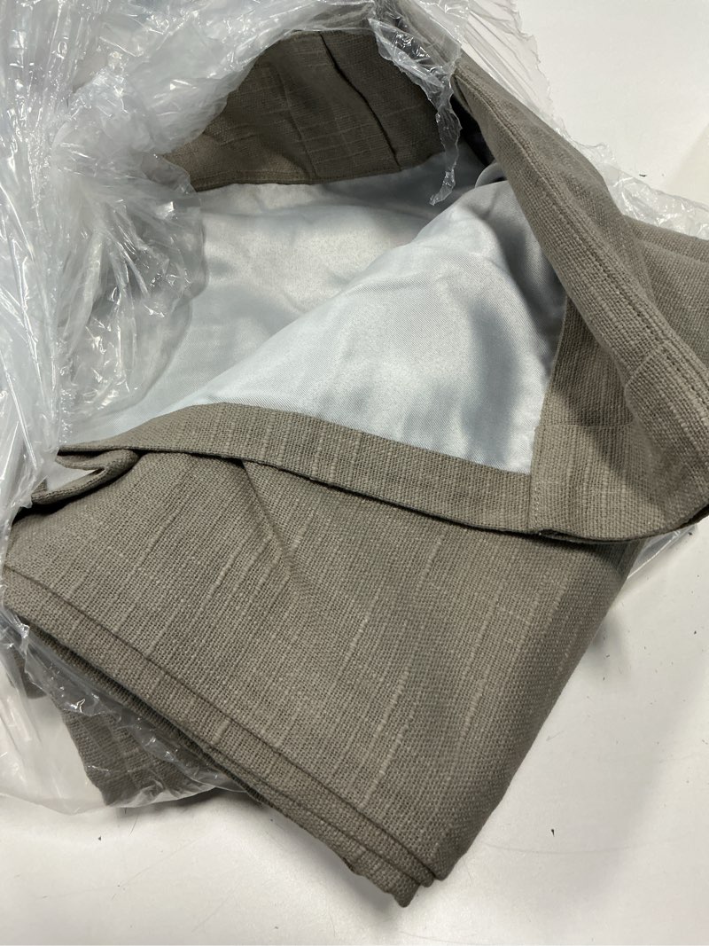 Condition photo showing Good Condition for cotton slub room darkening curtain, 48x108, grey