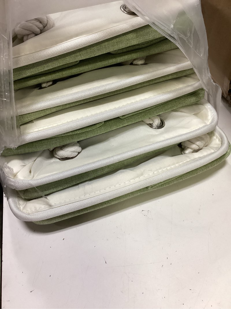 Condition photo showing Good Condition for temary 11 inch cube storage bins - 6 pack foldable fabric storage baskets with soft rope handles, st