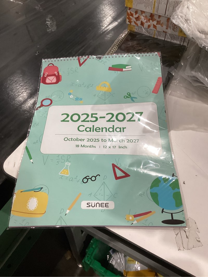 Condition photo showing New/Like New for SUNEE Calendar 2026 18 Months Wall Calendar Oct. 2025 - Mar. 2027, 12"x17" Big Hanging Calendar 2026 with Note, Past Month and Next Month for Organizing & Planning, Cute Cute 12x17