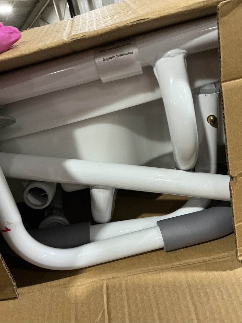 Condition photo showing Good Condition for raised toilet seat with handles for elderly - toilet seat risers for seniors with adjustable padded arms - elevated toilet safety seat for standard or elongated commode