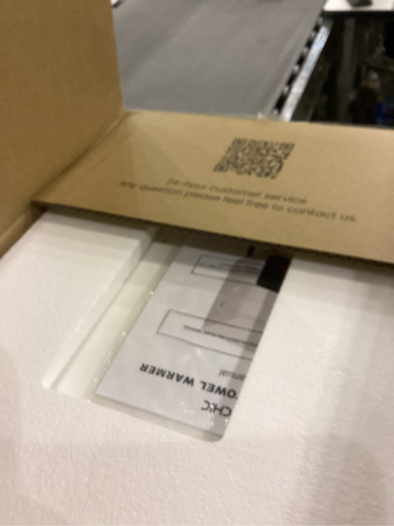 Condition photo showing As Is for Towel Warmer, 25L Large Luxury Towel Warmers for Bathroom with 3D Flame Screen, Auto Shut Off Even Heated Hot Towel Warmer Bucket for Towels, Bathrobes, Blankets, PJ's, Ivory White Ivory White 25L