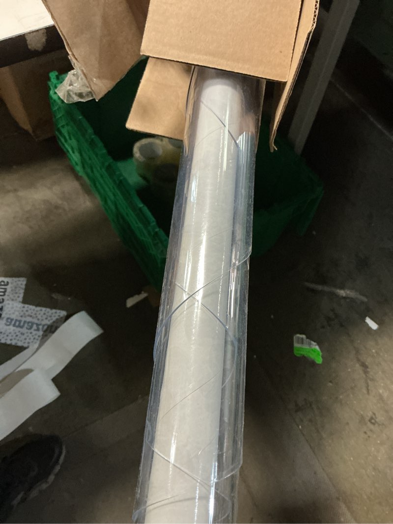 Condition photo showing Good Condition for 30 inch round clear plastic table protector 1.5mm thick clear plastic tablecloth wipeable water resistant tabletop cover pvc vinyl circle furniture cover coffee dining tabletop protective pad 30" x 30" round new clear 1.5mm
