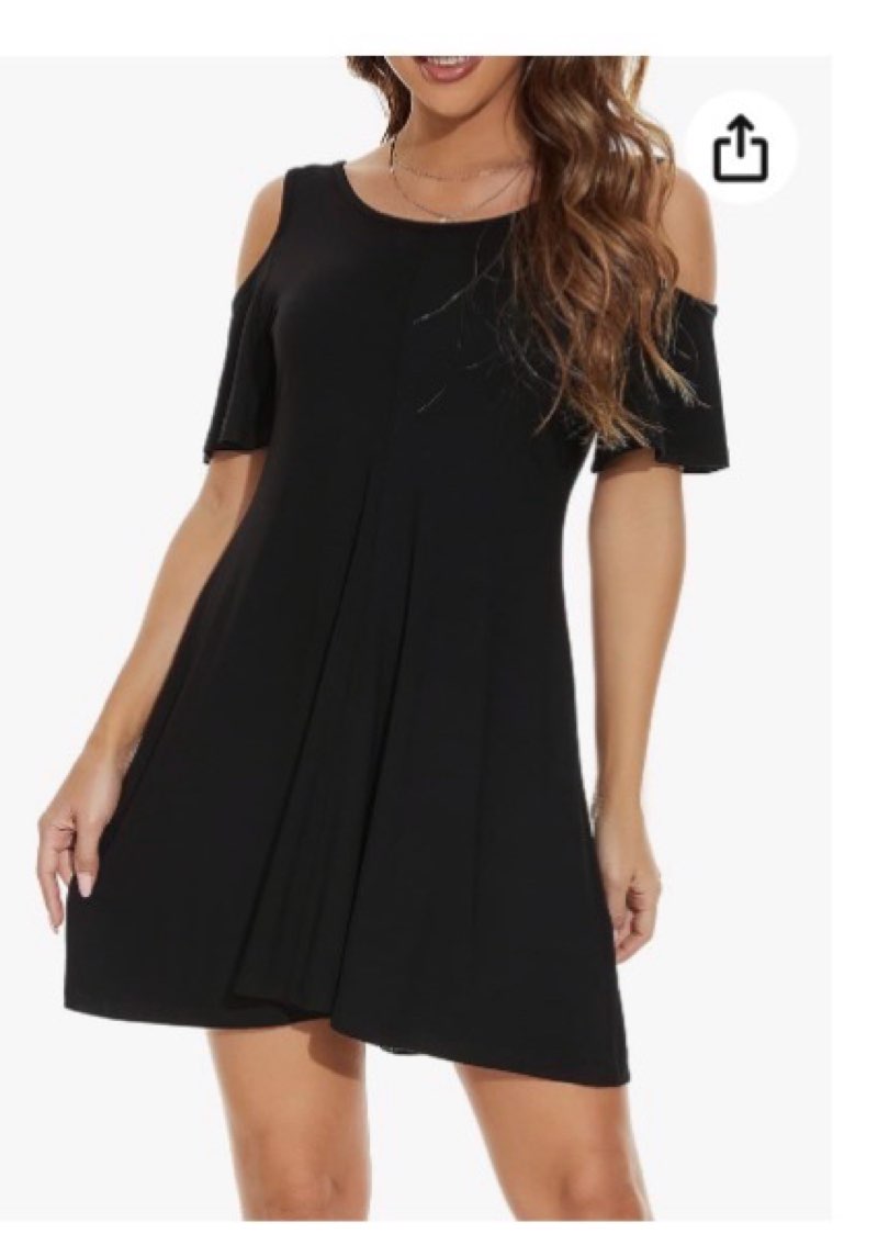Size XL XUNZRLN Women's Round Neck and V-Neck Two Ways to Wear Cold Shoulder T-Shirt Short-Sleeved Summer Solid Color Dress