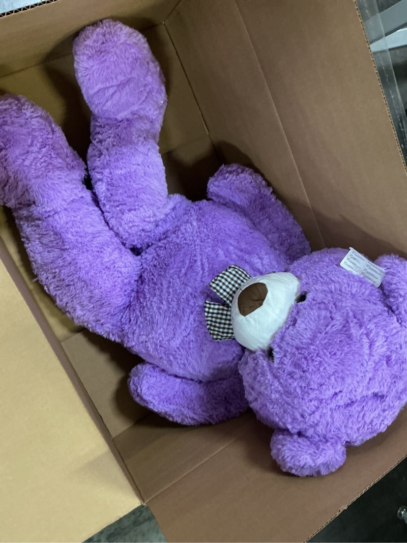 MorisMos Large Teddy Bear, 39inch Giant Teddy Bear Stuffed Animals Plush, Soft Big Bears for Girls Girlfriend, Purple