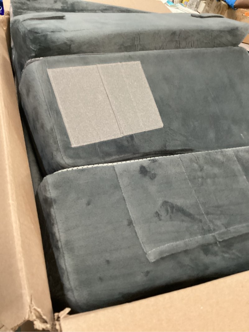 Condition photo showing As Is for lunix replacement cover for lx13 6pcs wedge pillow set, foam not included - navy