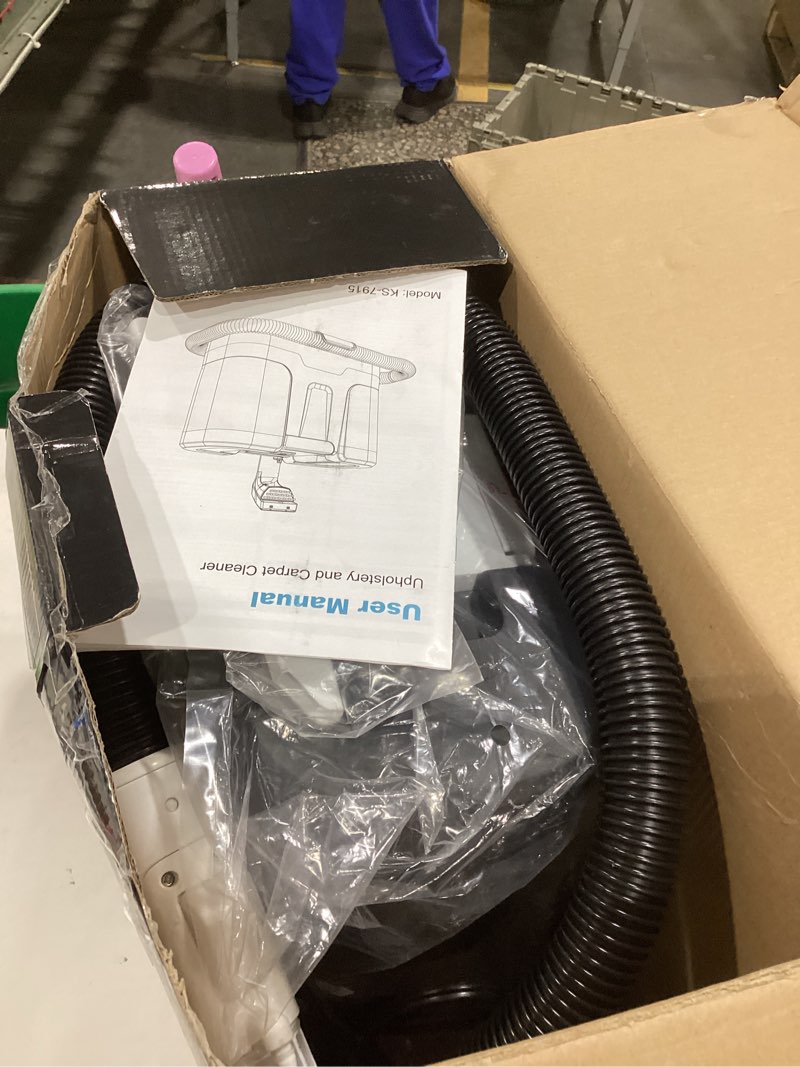 portable carpet & upholstery cleaner, 18kpa carpet cleaner machine for deep stain removal, spot cleaner for pet accidents, area rugs, stairs, car seats & couches, includes tools & self-cleanin