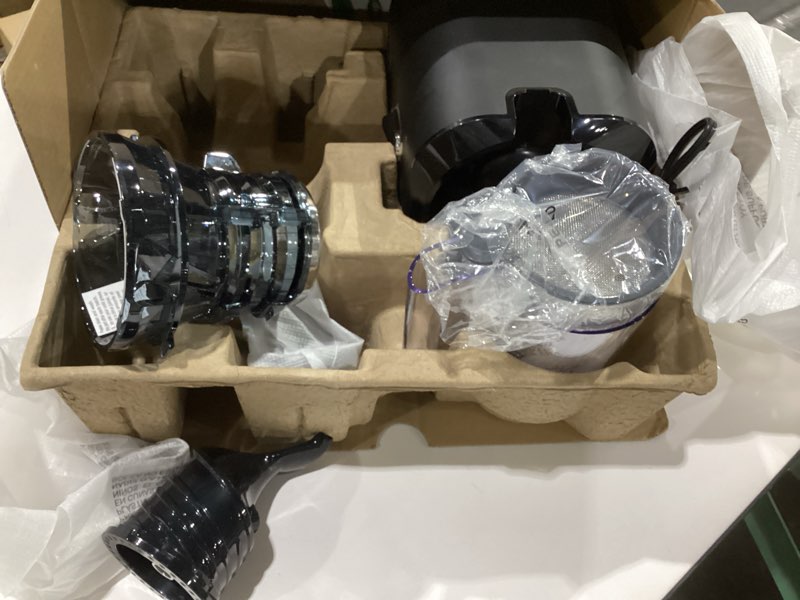 Condition photo showing Good Condition for Omega Cold Press Juicer – Slow Masticating Hands Free Juicer Machine for Vegetables and Fruits with Wide Mouth Hopper for Whole Recipe Batch Juicing, Time Saving Series, Easy to Clean, 150-Watt Motor, NOT TESTED