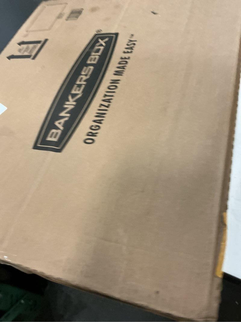 Condition photo showing New/Like New for bankers box 4-pack basic duty file storage boxes with lids, letter/legal, stor/file, (0070308) standard packaging