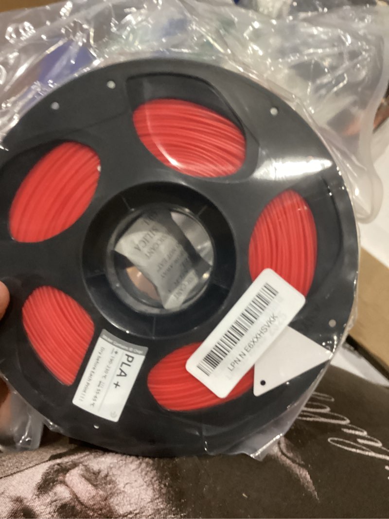 Condition photo showing New/Like New for anycubic pla plus (pla+), 3d printer filament 1.75mm, high toughness 3d printing filament, dimensional accuracy +/- 0.02mm, print with most fdm 3d printers, 1kg reusable spool, bright red 1kg pla+ bright red
