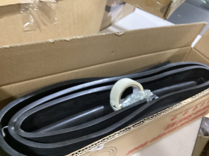 Condition photo showing Good Condition for 8 ft garage door seal bottom kit - heavy duty epdm rubber u+o ring weather stripping with pre-drilled aluminum track, universal replacement stops rain, drafts & pests, easy to install