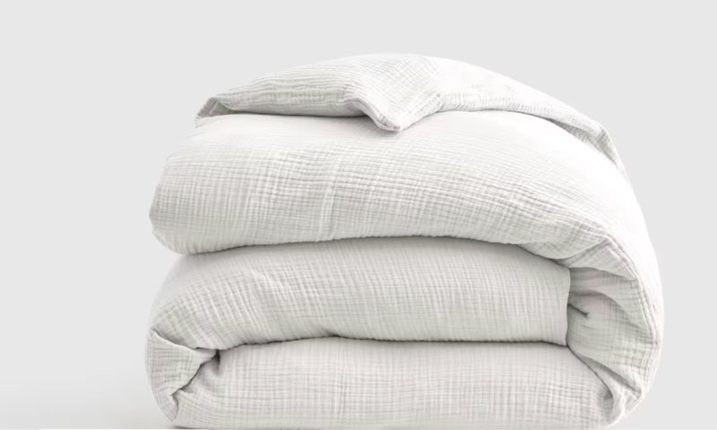 quince organic luxe honeycomb duvet cover king size 
