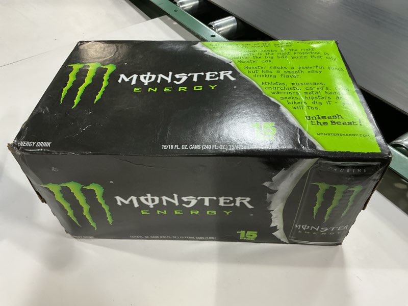 Condition photo showing New/Like New for ( E2515P)Monster Energy Drink, Green, Original, 16 Ounce (Pack of 15)
