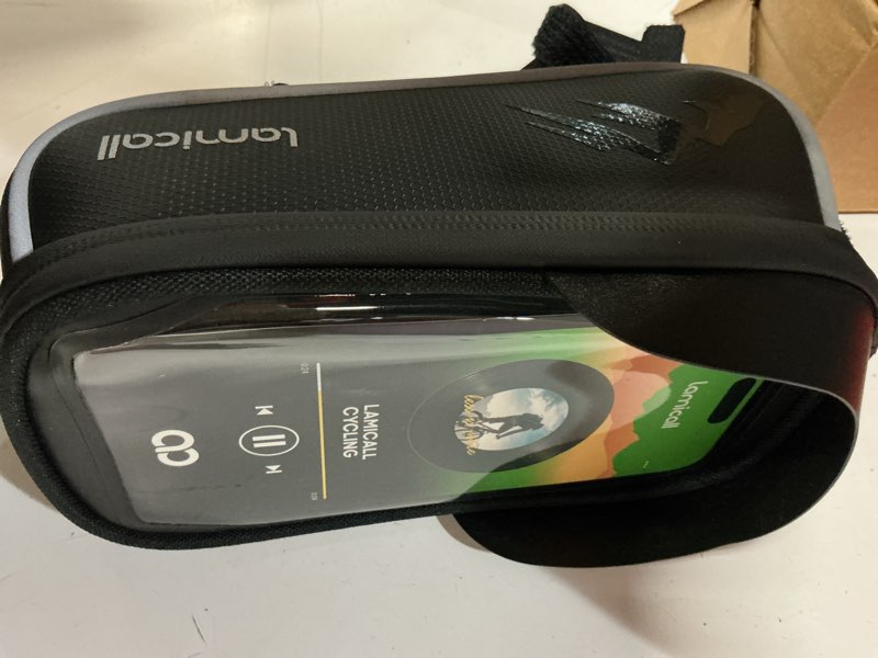 Condition photo showing Good Condition for lamicall bike frame bag waterproof - [1.6l large capacity] bike phone bag, bike phone holder mount, bicycle front bag, cycling pouch with rain cover, bike accessories for phones under 7"