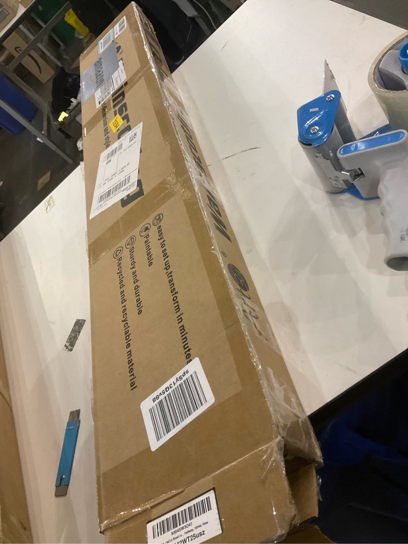 Condition photo showing Good Condition for Art3d Precut Board and Batten Wainscoting Panel Kit Covers 10Ft. - Paintable Molding Trim Slat with Edge Strip, Ready to Assemble Accent Wall Decor for Living Room Dining Room Hallway, White White - Style 3