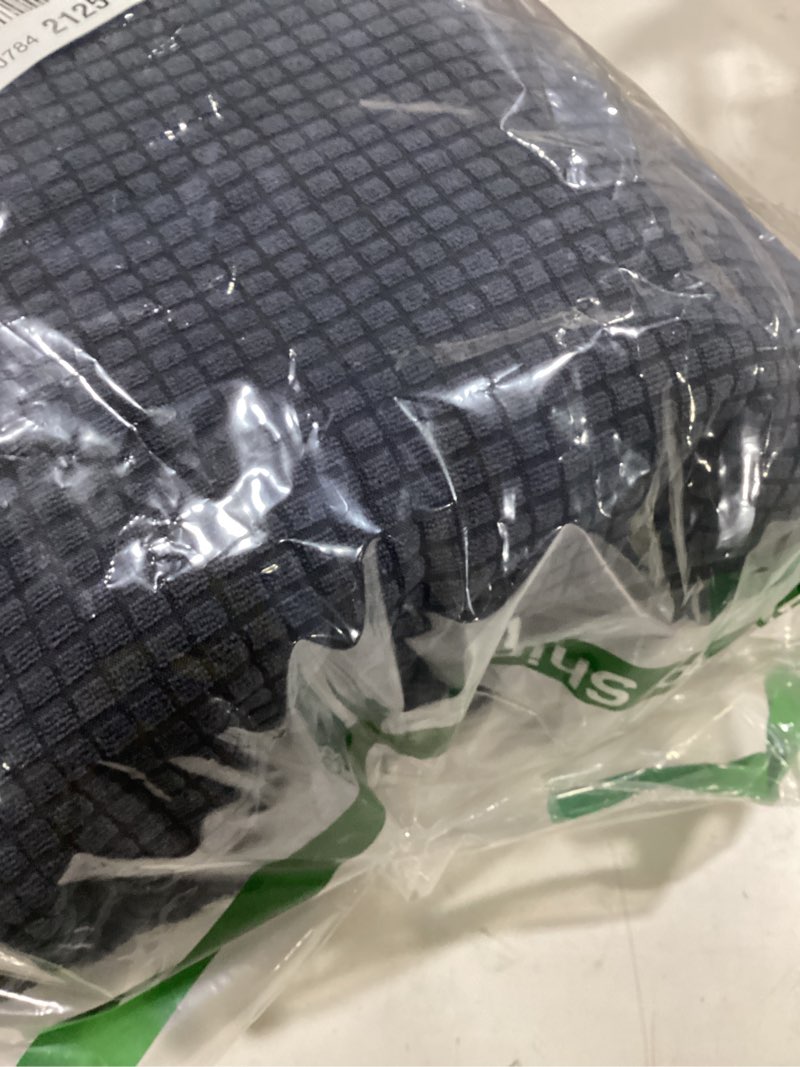 Condition photo showing Good Condition for cupuamon 2026 new stretch loveseat sofa slipcovers couch cover for 2 cushion furniture protector sofa covers with elastic bottom jacquard fabric small checks for pets, kids - charcoal charcoal loveseat