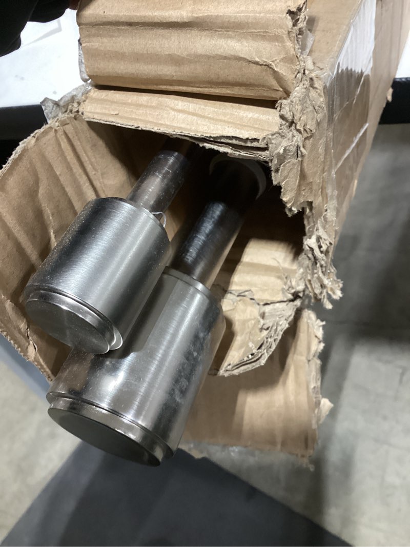 Condition photo showing Good Condition for Kemmie 1" Window Treatment Curtain Rod with Cylindrical Cap Finials, Double Drapery Rod Adjustable Length 72-144", Matted Nickel Matted Nickel 72-144"