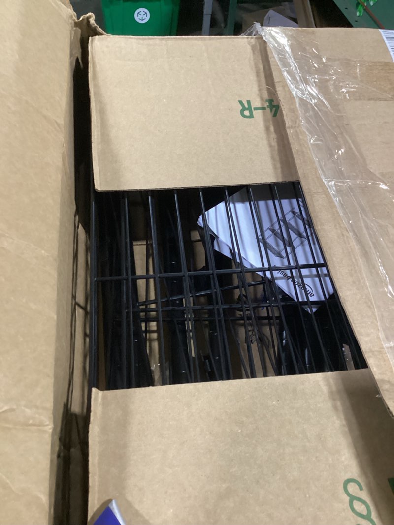 Condition photo showing Good Condition for amazon basics 4-shelf steel wire storage shelves for garage, adjustable metal shelving unit, 200 lbs per shelf, 23.2" w x 48" h x 13.4" d, black | sturdy, adjustable, easy assembly, storage 4-shelf 13.4" d x 23.2" w x 48" h black