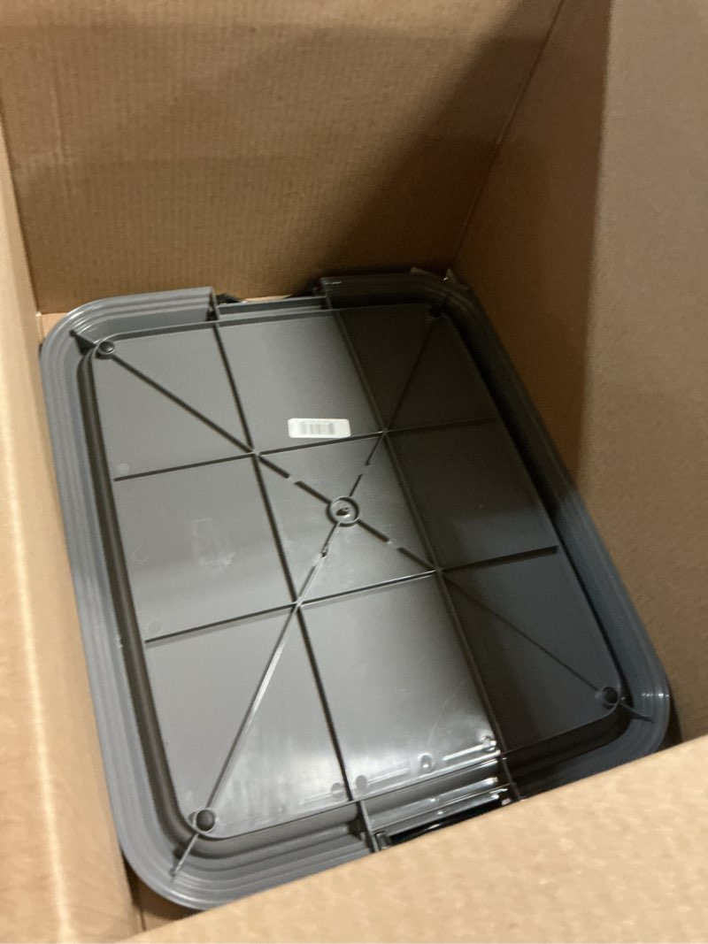 Condition photo showing As Is for iris usa pee pad holder for dogs and puppies, potty training tray with secured latches, non-skid feet, leak protection, easy clean surface, fits 14"x17" puppy pads size, dark gray dark gray 14" x 17"