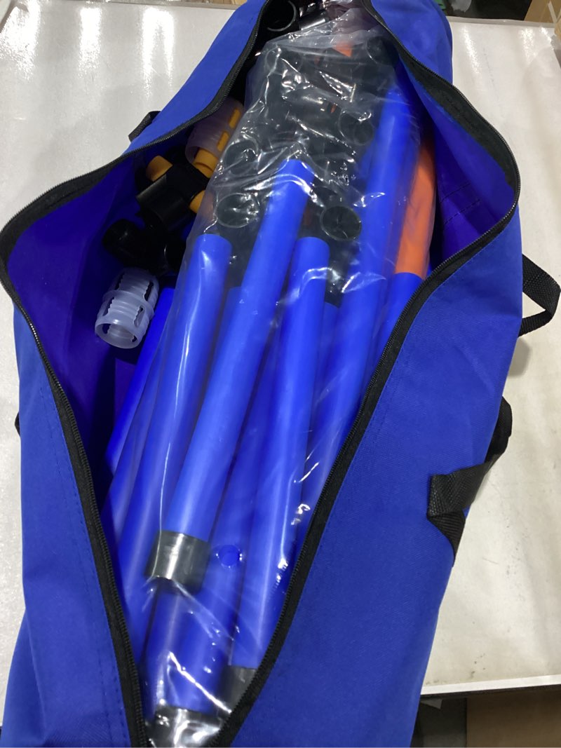 Condition photo showing Good Condition for Dog Agility Training Equipment, 60-Piece Dog Obstacle Course Training Starter Kit Pet Outdoor Game with Tunnel, Agility Hurdle, Weave Poles, Jump Ring, Pause Box, Toy Balls and Storage Bag 5 PCS SET with Tunnel