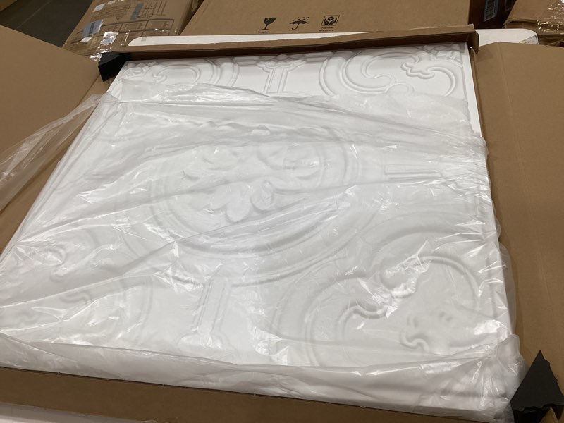 Condition photo showing New/Like New for wowstar 12-pack 24"x24" drop ceiling tiles, waterproof glue up ceiling panels, white white-12 pcs