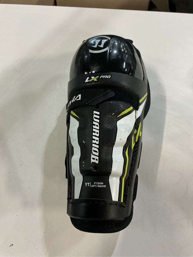 Condition photo showing Good Condition for warrior youth alpha lx pro hockey shin guards 9