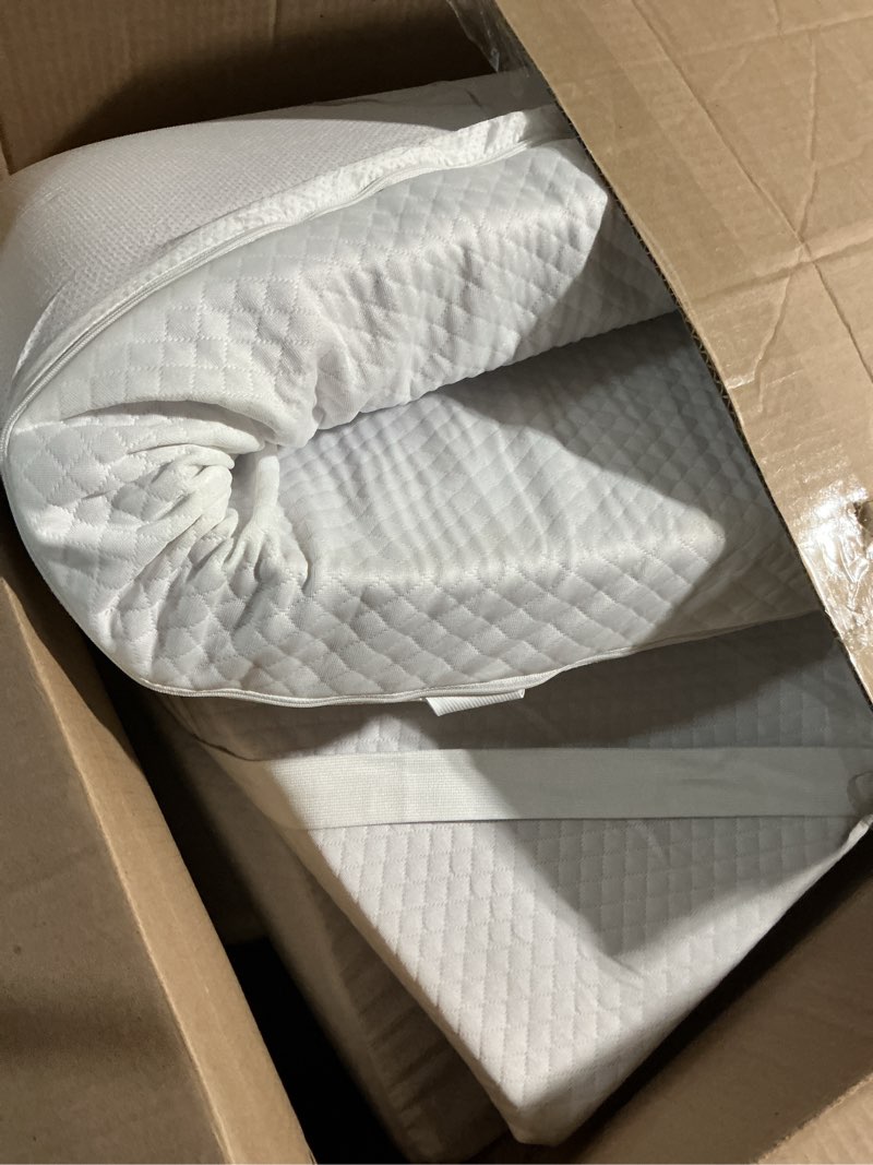 Condition photo showing Good Condition for perlecare 3 inch gel memory foam mattress topper for pressure relief, premium soft cooling sleep, non-slip design with removable & washable cover, certipur-us certified - twin twin 3 inch