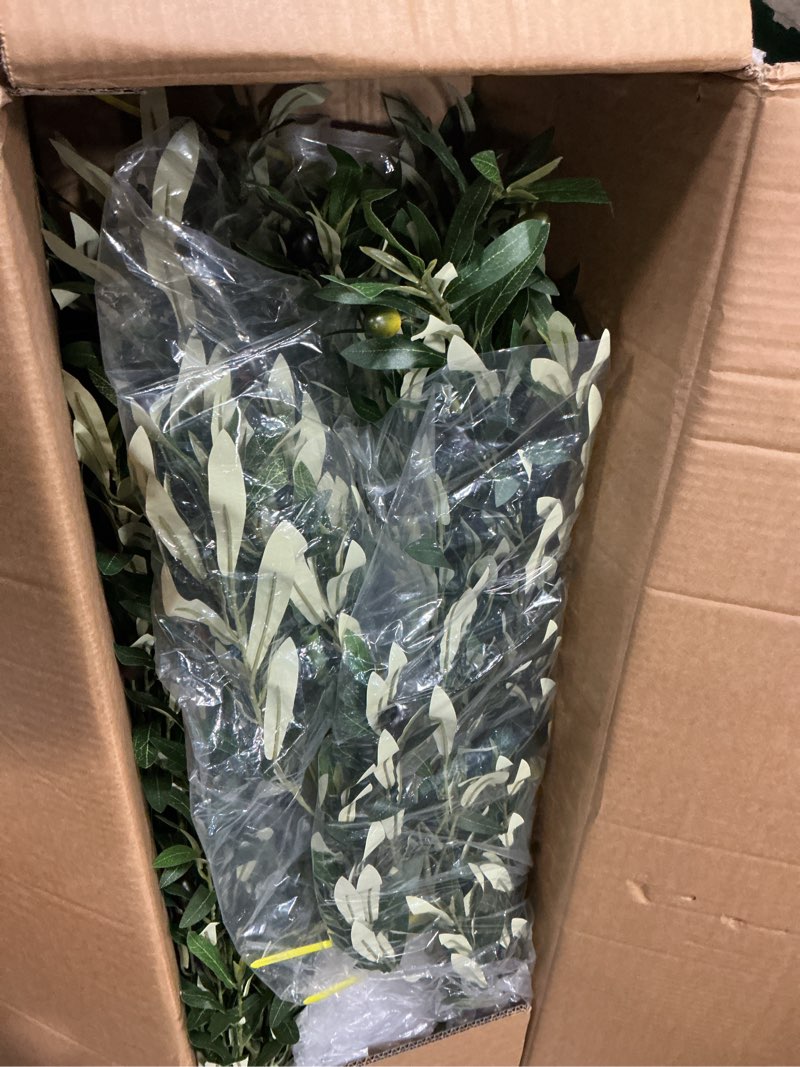 Condition photo showing Good Condition for 8ft faux olive tree with pot & moss artificial olive plant fake olive tree for home decor, large indoor artificial trees faux plants indoor durable artificial trees for living room/office