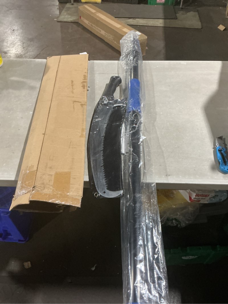 Condition photo showing Good Condition for 26ft reach pole saws for tree trimming with 5-20ft telescoping extension pole, anti-slip handle, manual pruning pole saw with 19" 3x detachable saw for forestry, yard, garden, patios