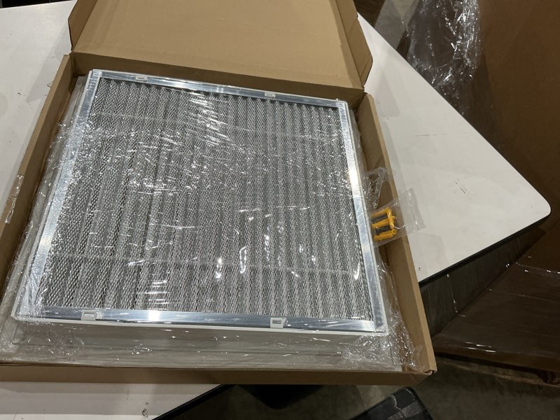 Condition photo showing Good Condition for 18" x 18" aluminum gable vent with screen, never rust gable vents for shed?reducing indoor temperature - ideal for wall, attic,shed,door, and shipping container?vent opening: 16" x 16" 16" x 16" vent opening