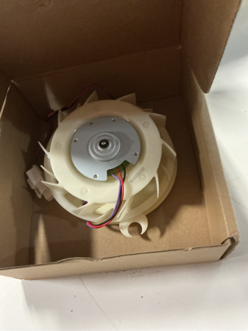 Condition photo showing Good Condition for eau64824401 refrigerator evaporator fan motor assembly dc fit for lg kenmore refrigerator replace eau65089701 eau61505013 eau36179308 adj73252237, dc freezer compartment fan motor
