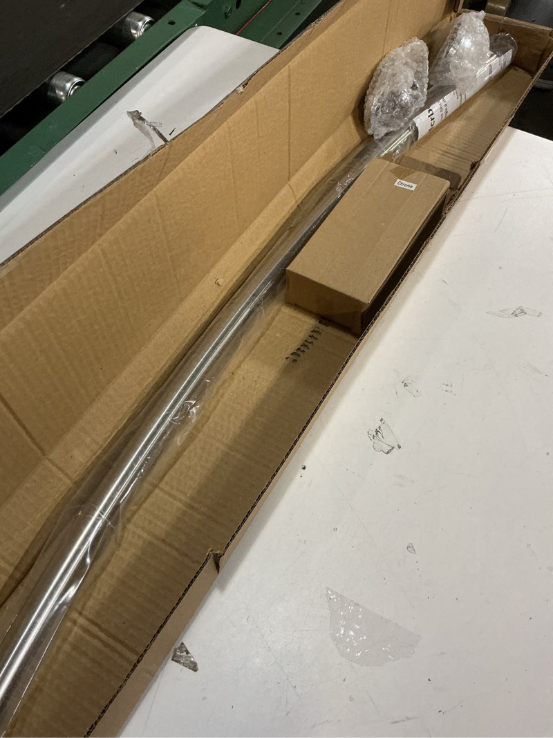Condition photo showing Good Condition for Curved Shower Curtain Rod, Adjustable 40-72 inches Extra Wide Curved Shower Rods for Bathroom, Rust proof Shower Rod, Premium Stainless Steel Curved Curtain Rod for Shower, Bathtub, Silver