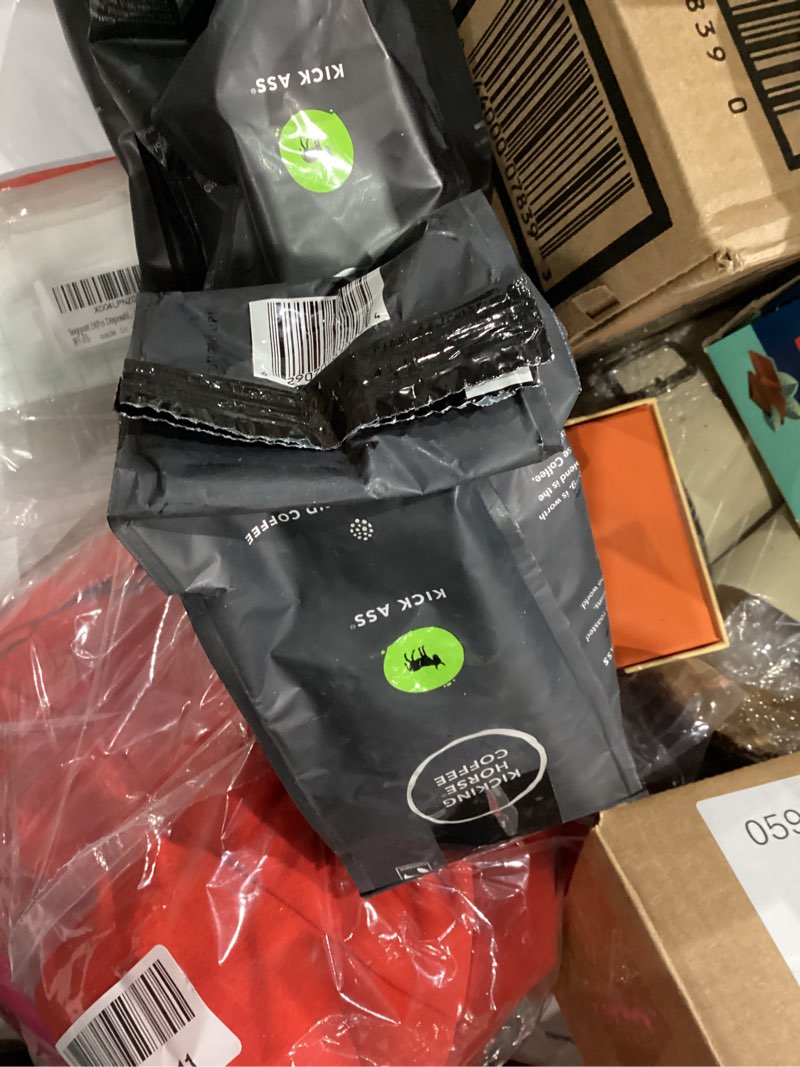 Condition photo showing New/Like New for Kicking Horse Coffee, Kick Ass, Dark Roast, Ground, 10 Oz - Certified Organic, Fairtrade, Kosher Coffee Kick Ass - Dark Roast Coffee