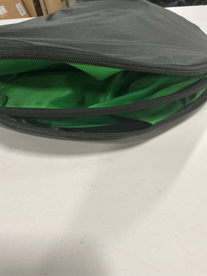 Condition photo showing Good Condition for Portable Green Screen Chair, 57 in Greenscreen Backdrop with Stand Double Sided Foldable Green Background, Chroma Key, for Photography Streaming Gaming Photo Zoom Video Chats and Meeting