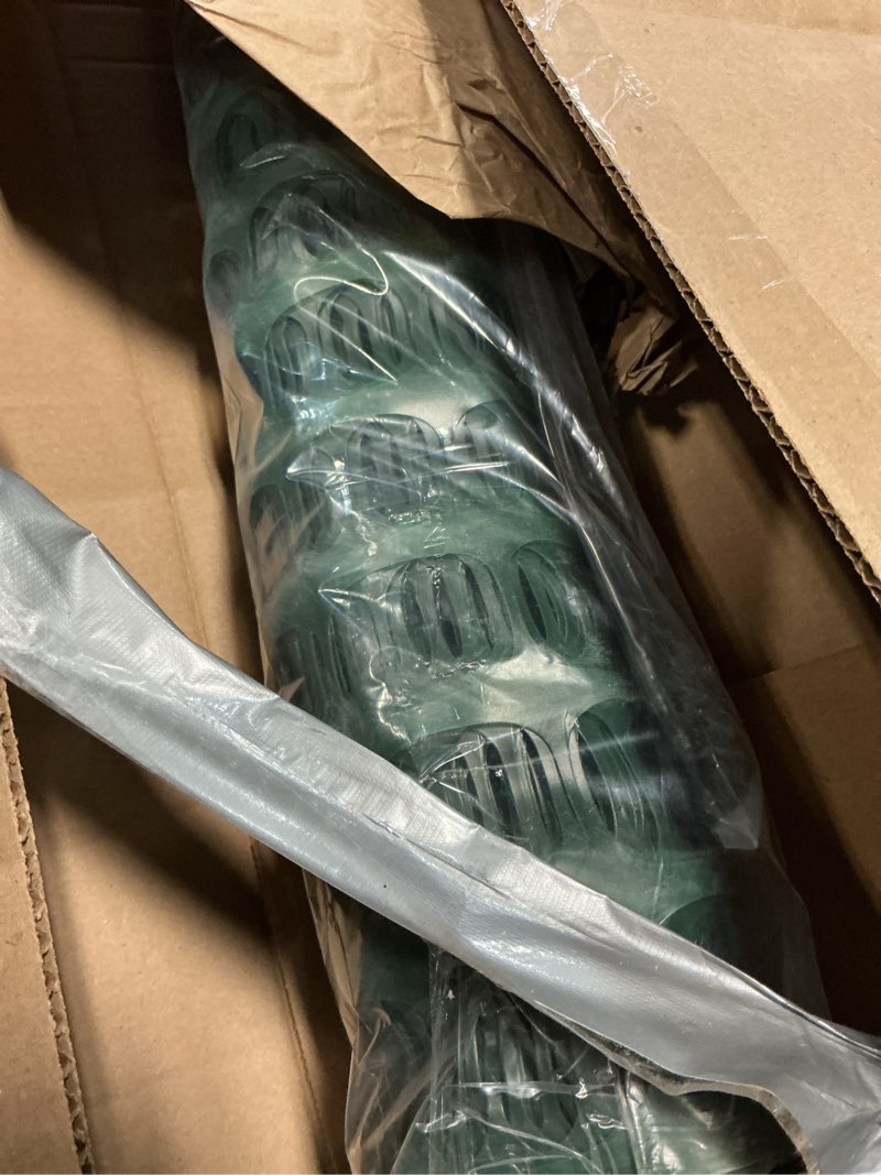 Condition photo showing Good Condition for potatolife plastic mesh fence safety fence, 4'x100' roll with 100 zip ties, resuable temporary netting for garden fencing, construction, snow fencing, animal barrier, poultry, deer, patio, green 8.73 lb/roll green
