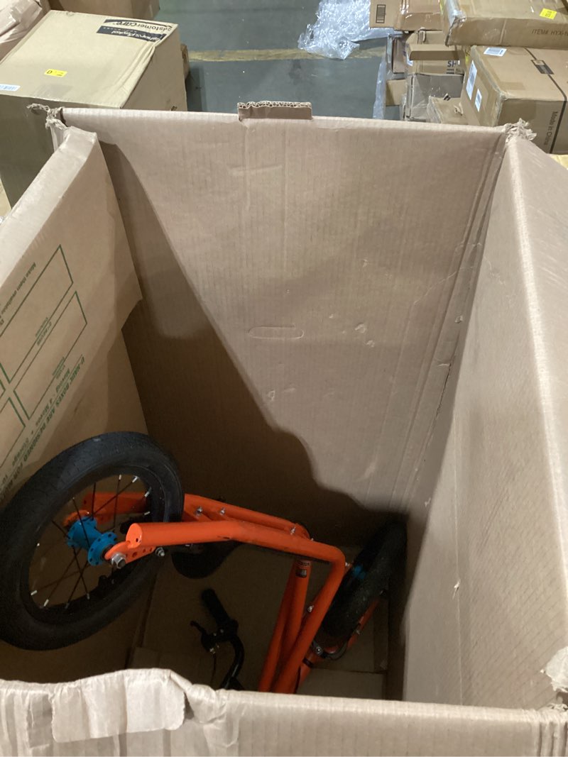 Condition photo showing As Is for mongoose trace air non-electric scooter for youth boys girls age 8+ year old, max weight of 220 lbs., 12-inch air tires, non-folding design, adjustable height stem, bmx-style handlebar, wide foot deck