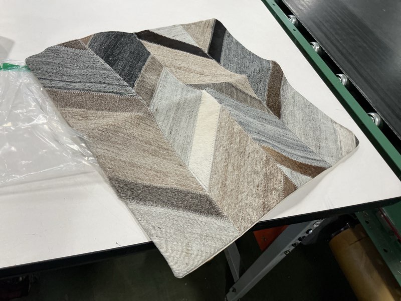 Condition photo showing Good Condition for Trade AM LR Home 20x20 Inches Geometric Throw Pillow Covers for Home Decor | Farmhouse Boho Cushion Covers for Throw Pillows | Perfect for Living Room Couch & Bedroom Decorations | Gray/Brown